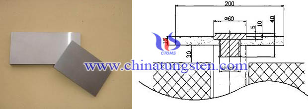 plate-shaped molybdenum electrode 