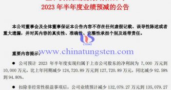 盛和資源淨2023年上半年業(yè)績預告圖片