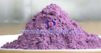 submicron grain size violet tungsten oxide picture