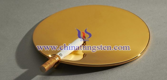 gold plated tungsten alloy ashtray picture