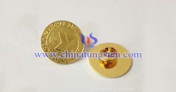 gold plated tungsten alloy badge picture