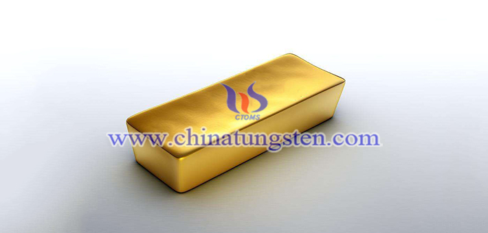 gold plated tungsten alloy brick picture