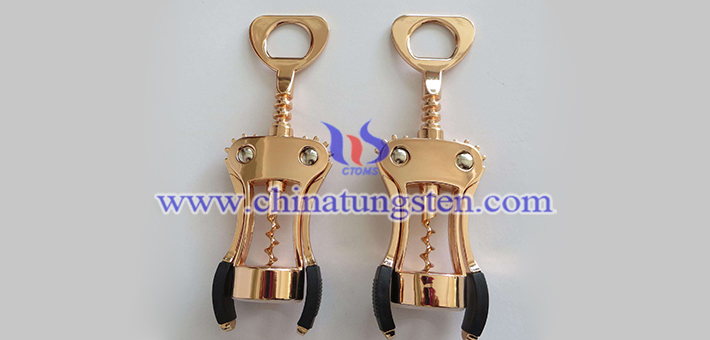 gold plated tungsten alloy corkscrew picture