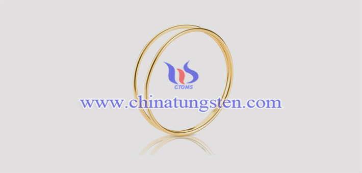 gold plated tungsten alloy cross ring picture