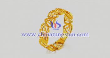 gold plated tungsten alloy hollow ring picture