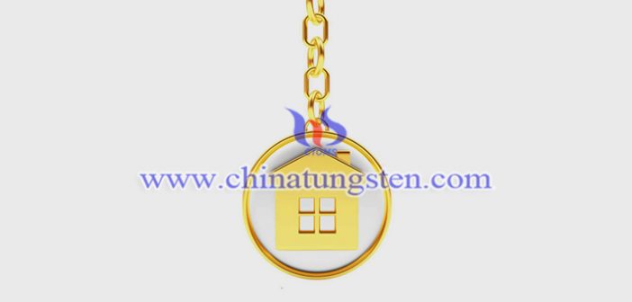 gold plated tungsten alloy key chain picture