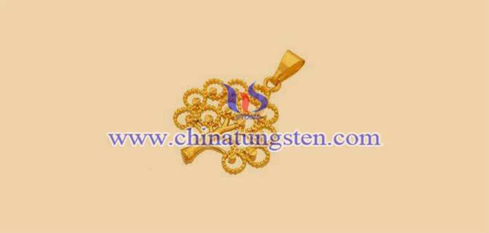 gold plated tungsten alloy pachira pendant picture