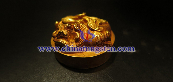 gold plated tungsten alloy paperweight picture