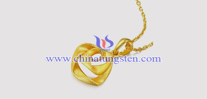 gold plated tungsten alloy rose pendant picture