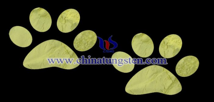 nano yellow tungsten oxide applied for nano-ceramic color master image