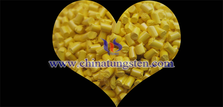 nano grain size yellow tungsten oxide applied for heat insulation masterbatch picture