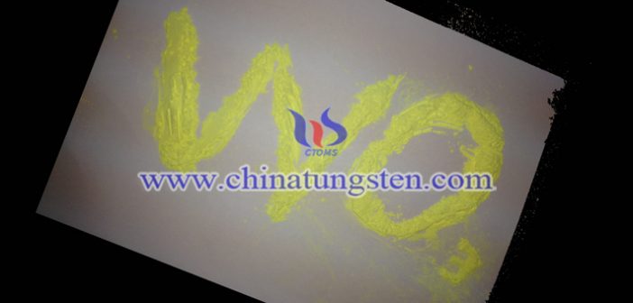 nano grain size yellow tungsten oxide applied for nano-ceramic color master image