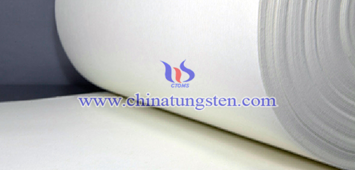 nano grain size yellow tungsten oxide applied for thermal insulation paper picture