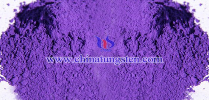 violet tungsten oxide applied for nano-ceramic color master image