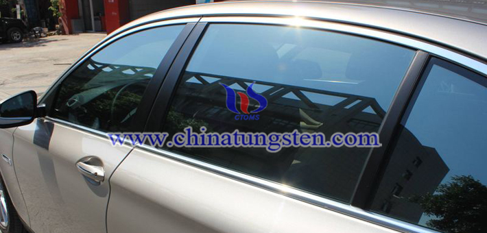 nano violet tungsten oxide applied for heat insulating window glass picture