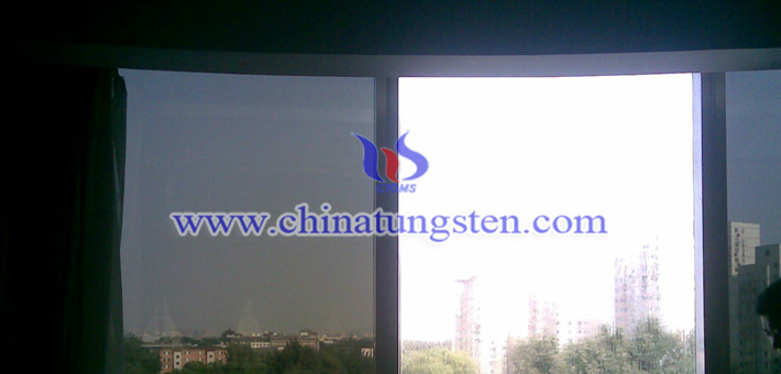 blue nano tungsten oxide applied for thermal insulating glass material picture