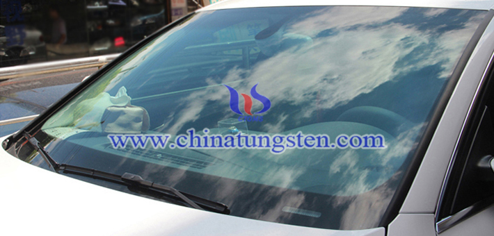 dark blue nano tungsten oxide applied for heat insulating window glass picture