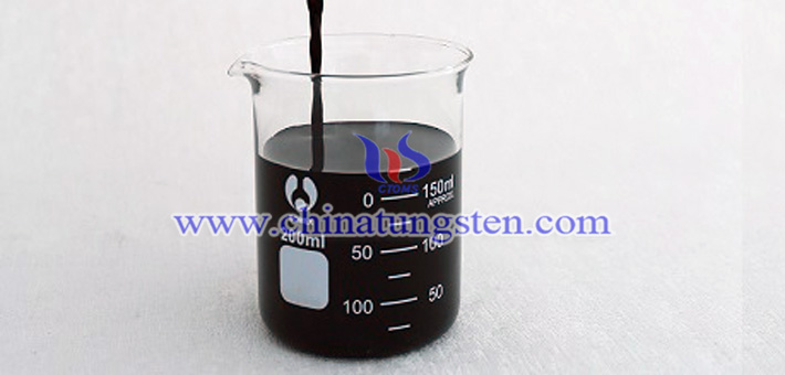 dark blue nano tungsten oxide applied for nano-ceramic dispersion solution picture