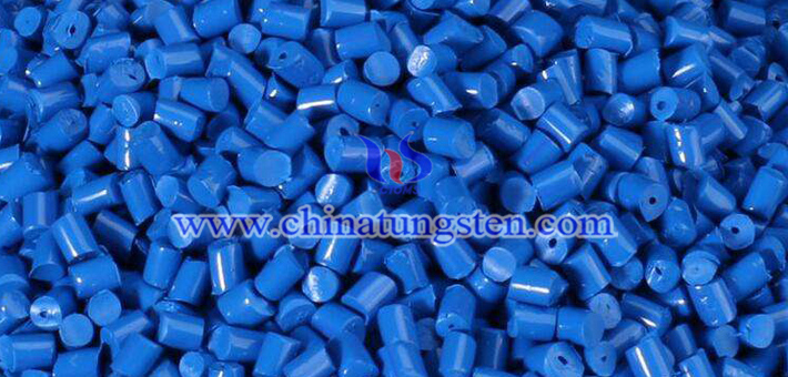 dark blue nano tungsten oxide applied for thermal insulation masterbatch picture