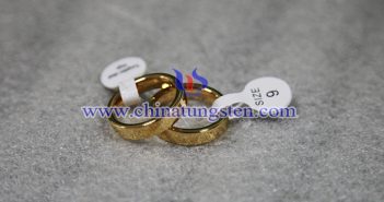 gold plated tungsten wedding ring picture