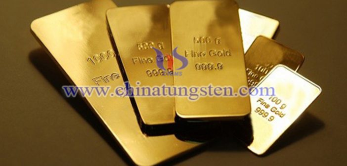 gold plated tungsten bar picture