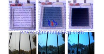 WO3 film applied for electrochromic smart window picture