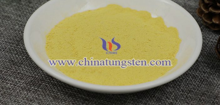 yellow tungsten oxide powder applied for WO3-TiO2 electrochromic film image