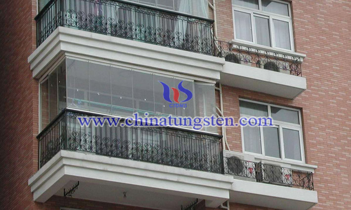 cesium tungsten bronze applied for balcony heat insulating glass coating picture