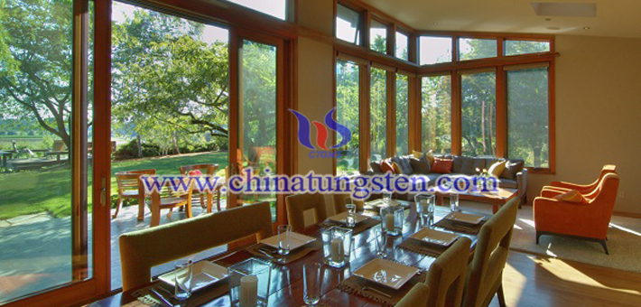 cesium tungsten bronze applied for dining room thermal insulating glass coating picture