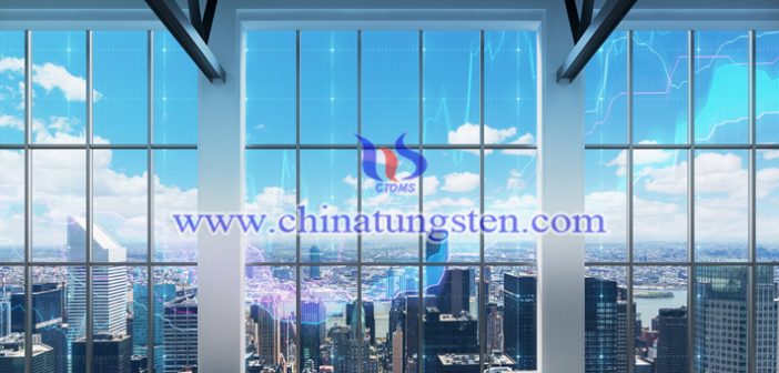 cesium tungsten bronze applied for office building thermal insulating glass coating picture