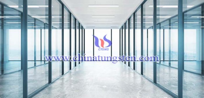 cesium tungsten bronze applied for office heat insulating glass coating picture