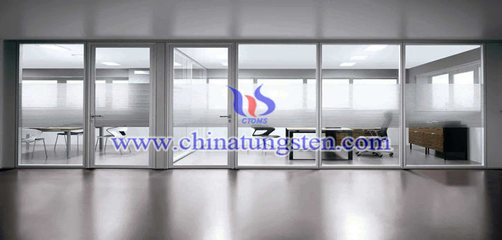 cesium tungsten bronze applied for office thermal insulating glass coating picture