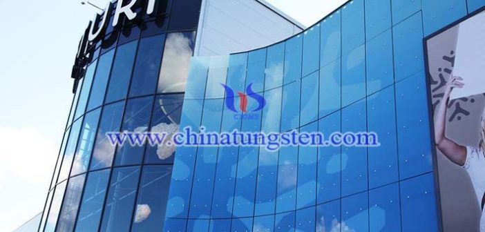 cesium tungsten bronze applied for shopping mall with glass curtain wall picture