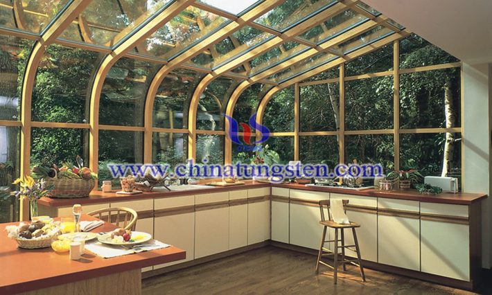 cesium tungsten bronze applied for sun room thermal insulating glass coating picture