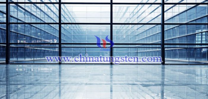 tungsten oxide electrochromic thin film applied for large area building glass picture