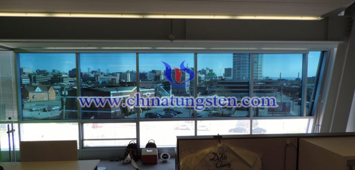 nano cesium tungsten bronze applied for office thermal insulating glass coating picture