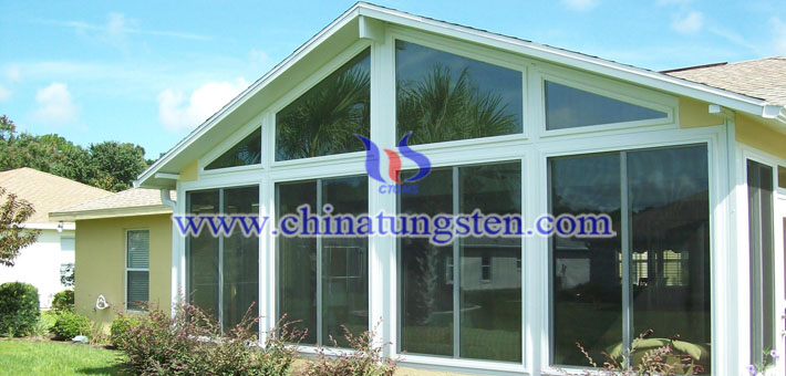 nano cesium tungsten bronze applied for sun room thermal insulating glass coating picture