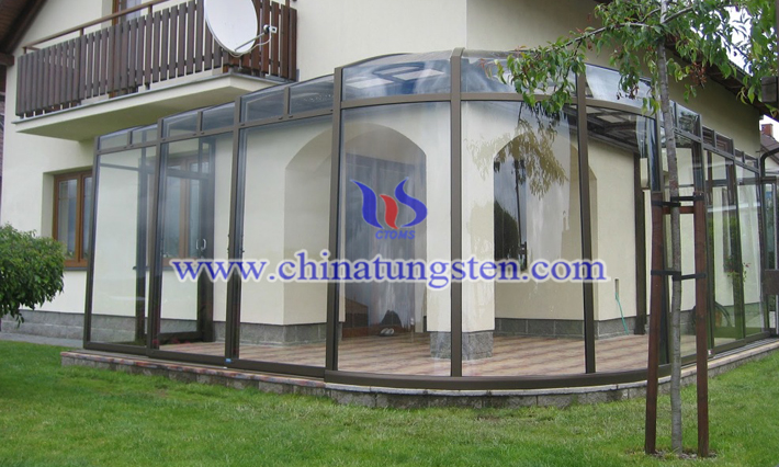 tungsten trioxide applied for sun room heat insulating glass coating picture