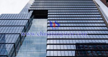 cesium tungsten bronze applied for large area glass curtain wall picture