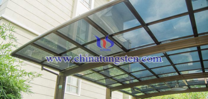 cesium tungsten bronze applied for sun protection glass picture