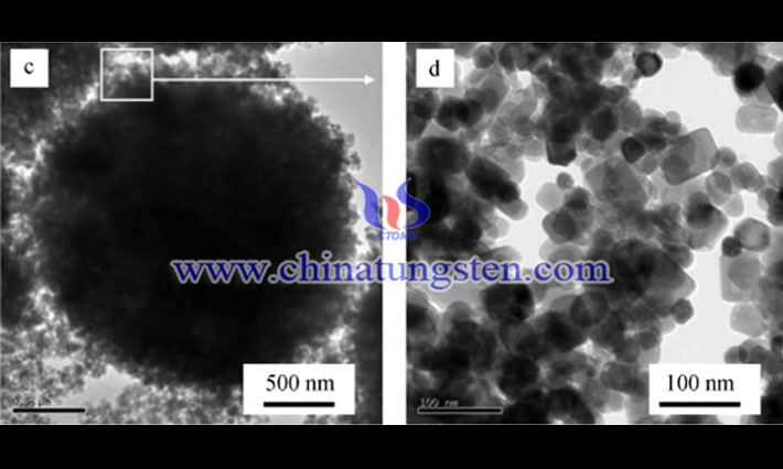 TEM image of yellow tungsten oxide