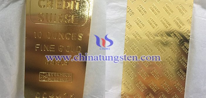 gold plated tungsten bar picture