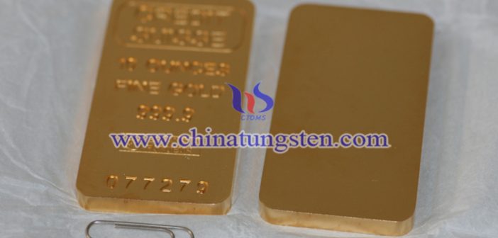 gold plated tungsten bar picture