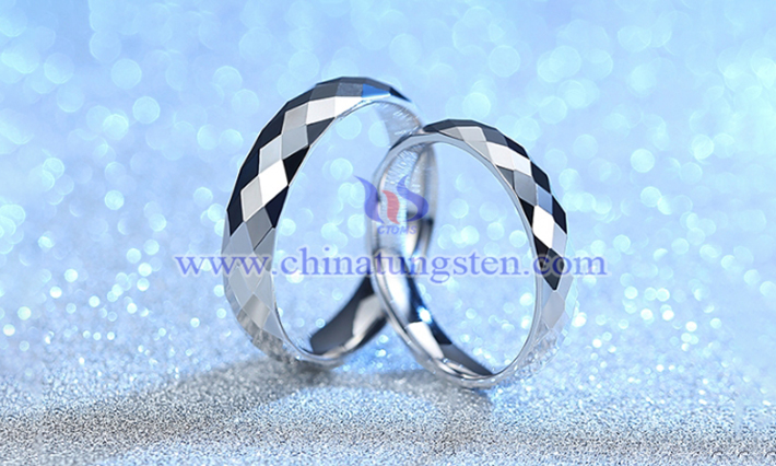 The 20th anniversary nickel base tungsten alloy commemorative ring designed and made by China Tungsten Online is for women type.