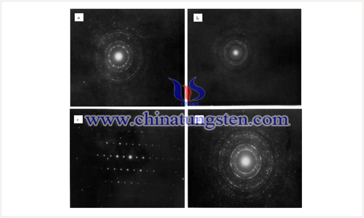 幾種氧化鎢的電子衍射圖譜