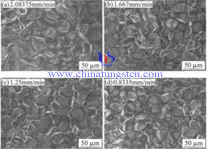 鎢合金不同加載速率的拉伸斷口形貌（圖源：徐英鴿/西安建筑科技大學(xué)）