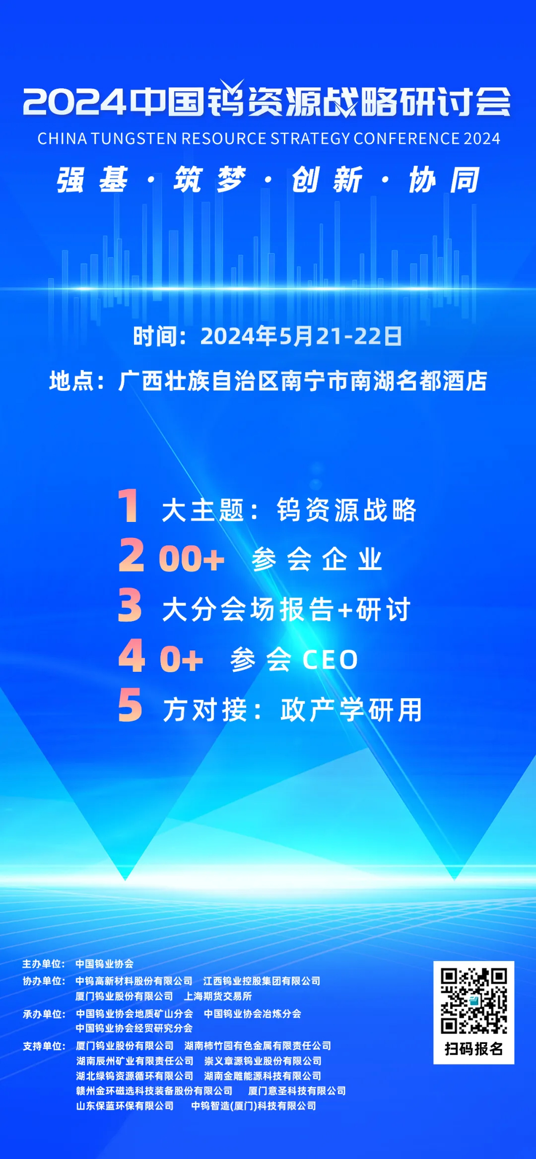 中國(guó)鎢資源戰(zhàn)略研討會(huì)將于2024年5月21-22日在南寧舉辦